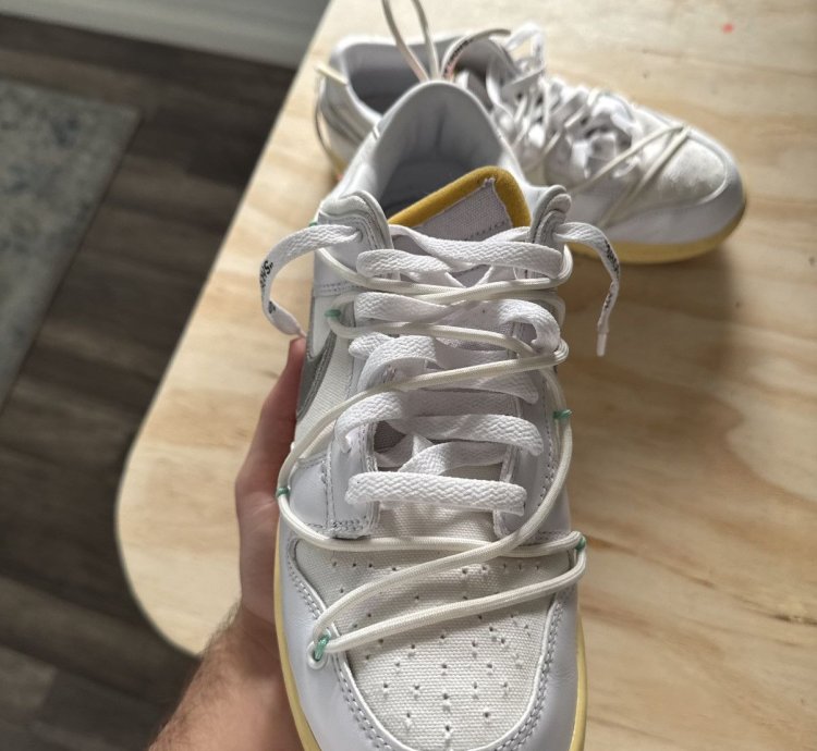 Nike Off-white Dunk Low Lot 01 Of 50 Shoes Size 9