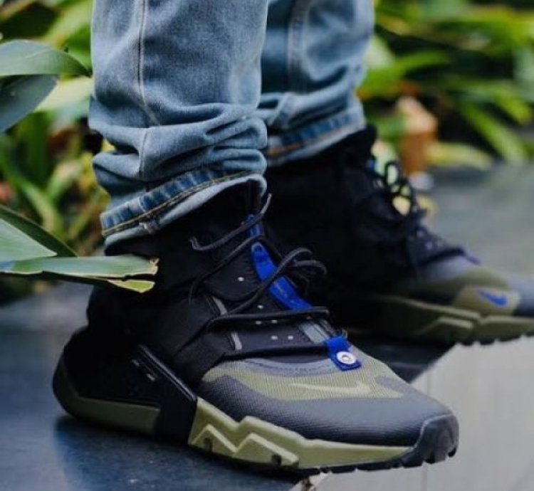 Nik E Air Huarache Gripp Green Black Sneakers