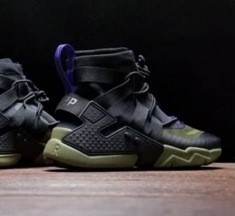 Nik E Air Huarache Gripp Green Black Sneakers