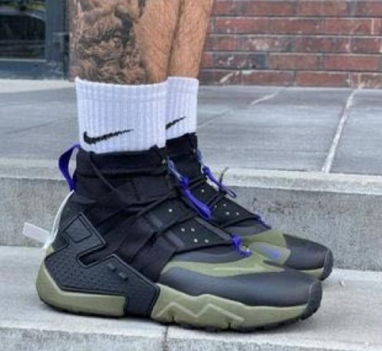 Nik E Air Huarache Gripp Green Black Sneakers