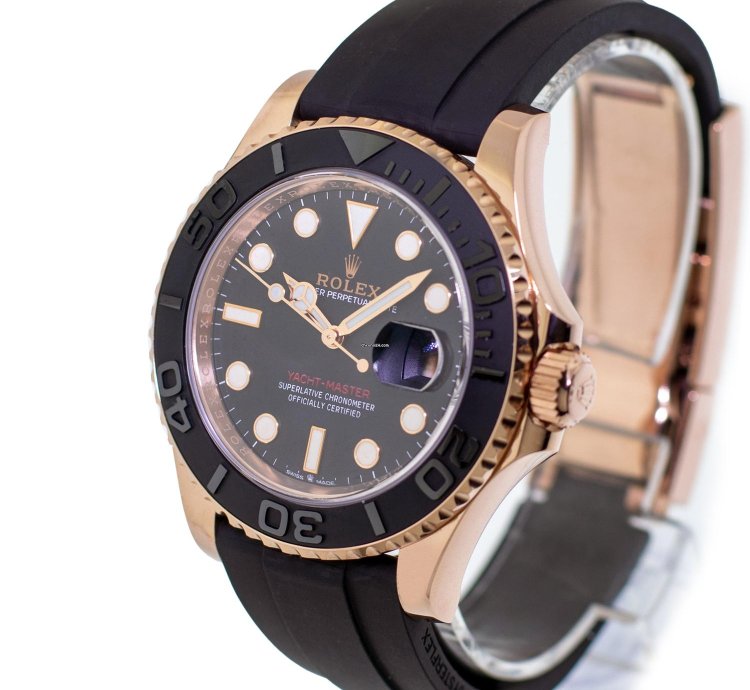 Rolex Yacht-master 40 40mm Rose Gold Black Dial Black Bezel 126655