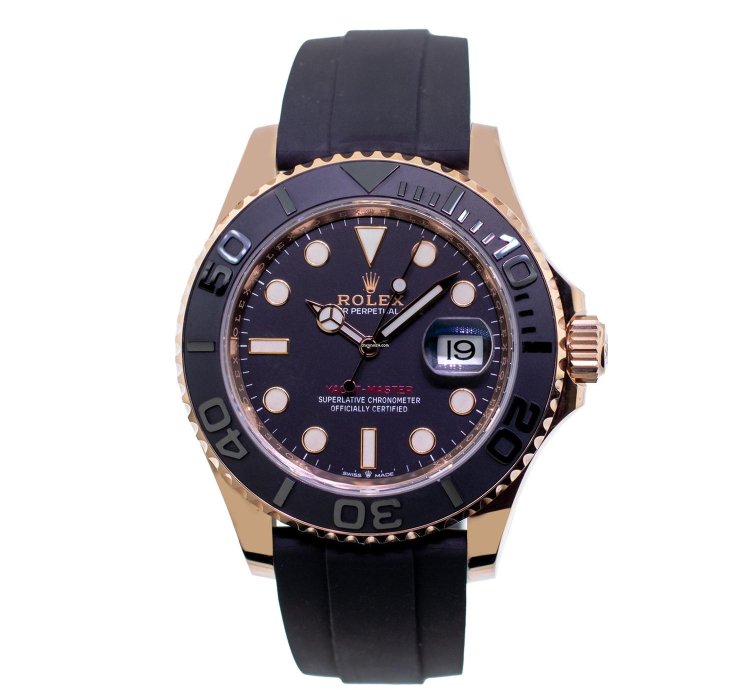 Rolex Yacht-master 40 40mm Rose Gold Black Dial Black Bezel 126655