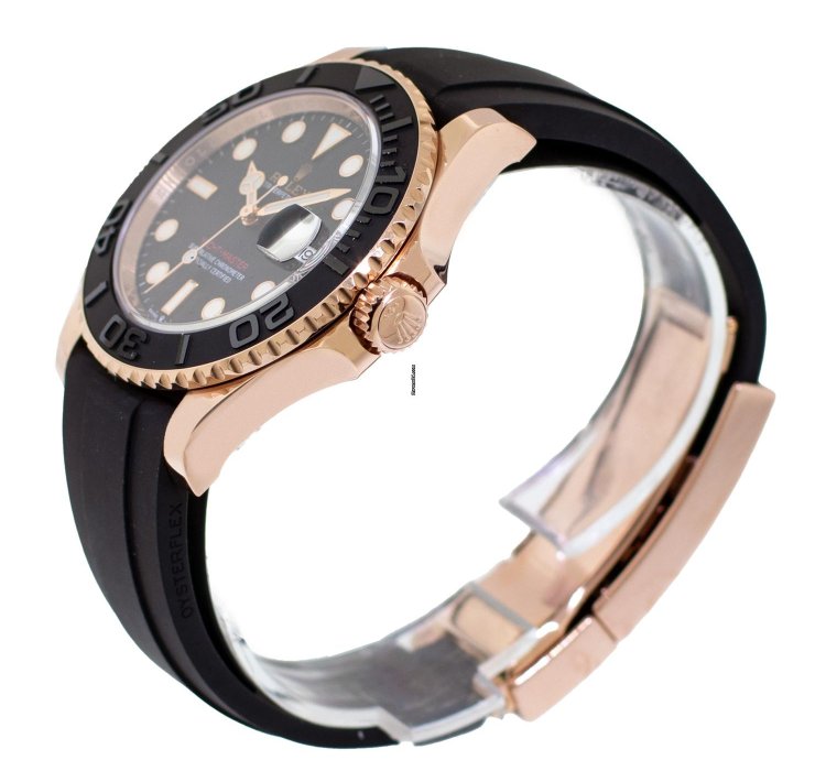Rolex Yacht-master 40 40mm Rose Gold Black Dial Black Bezel 126655