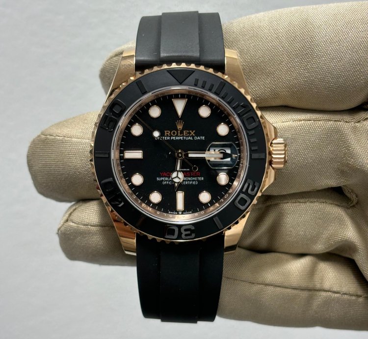 Rolex Yacht-master 40 40mm Rose Gold Oysterflex 126655 New 2023