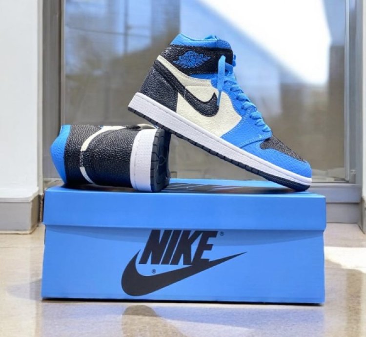 Nik E Air Jordan 1 Spider Verse Unc Blue Basketball Sneakers Semi Ua
