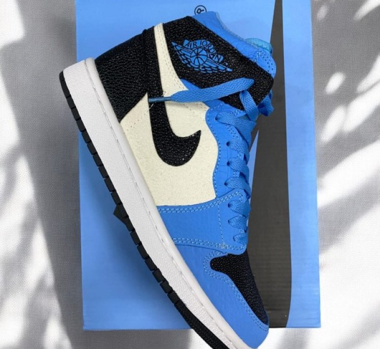 Nik E Air Jordan 1 Spider Verse Unc Blue Basketball Sneakers Semi Ua