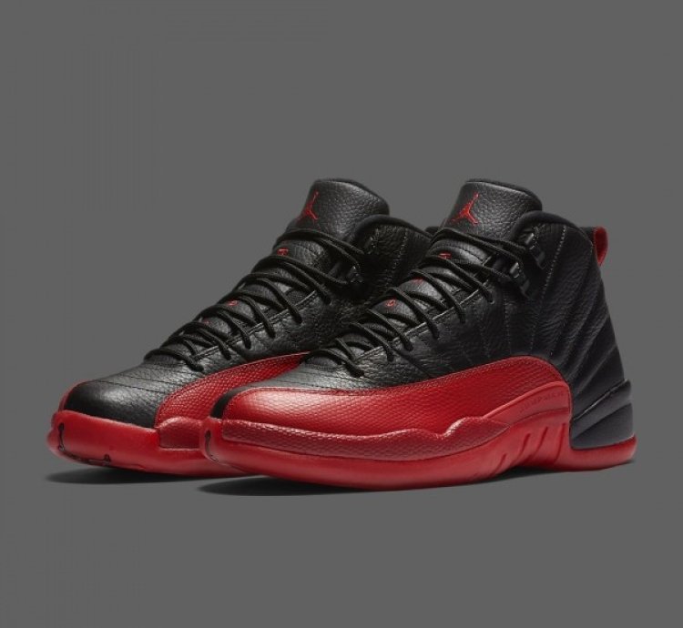 Nik E Air Jordan 12 Flu Game Basketball Sneakers