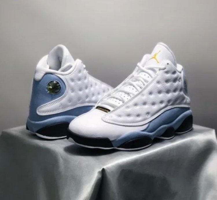 Nik E Air Jordan 13 Blue Grey Basketball Sneakers