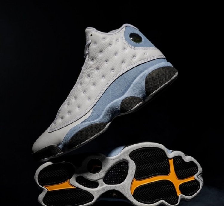 Nik E Air Jordan 13 Blue Grey Basketball Sneakers