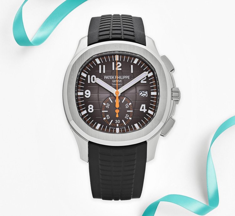 Patek Philippe Aquanaut Chronograph 5968a-001 Tiffany And Co Stainless Steel Black Dial 2023