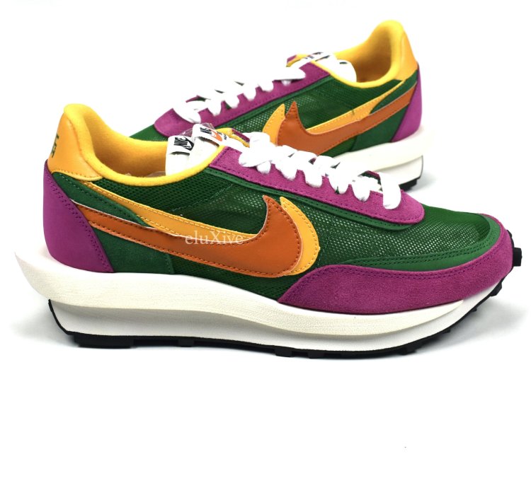 Nike Sacai Ld Waffle Sneakers Pine Green Clay Orange Ds19