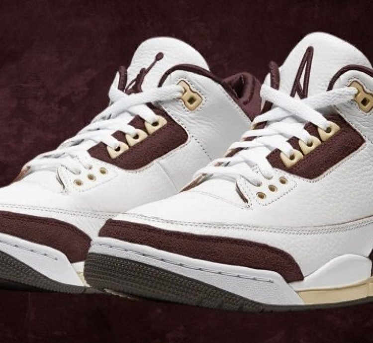 Nik E Air Jordan 3 X A Ma Maniere Burgundy Crush Sneakers