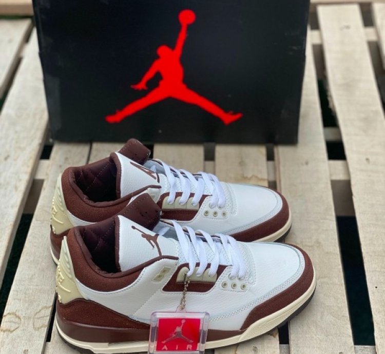 Nik E Air Jordan 3 X A Ma Maniere Burgundy Crush Sneakers