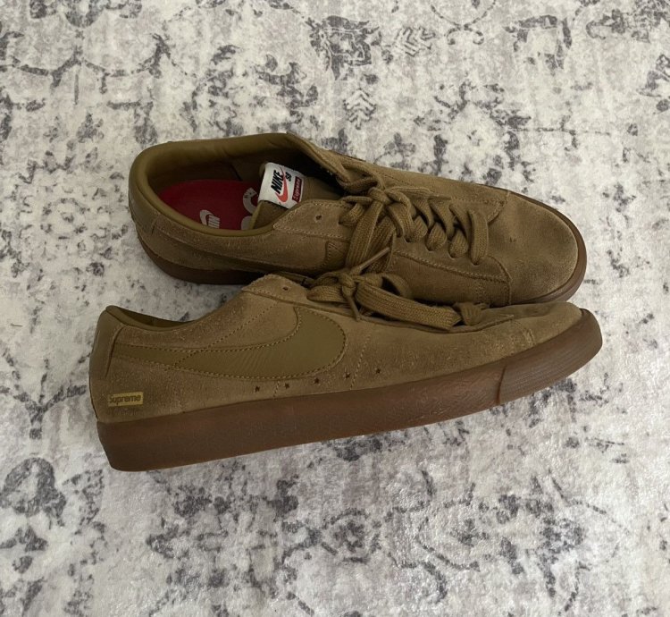 Supreme Nike Sb Ftw Blazer Low Gt Golden Beige 10