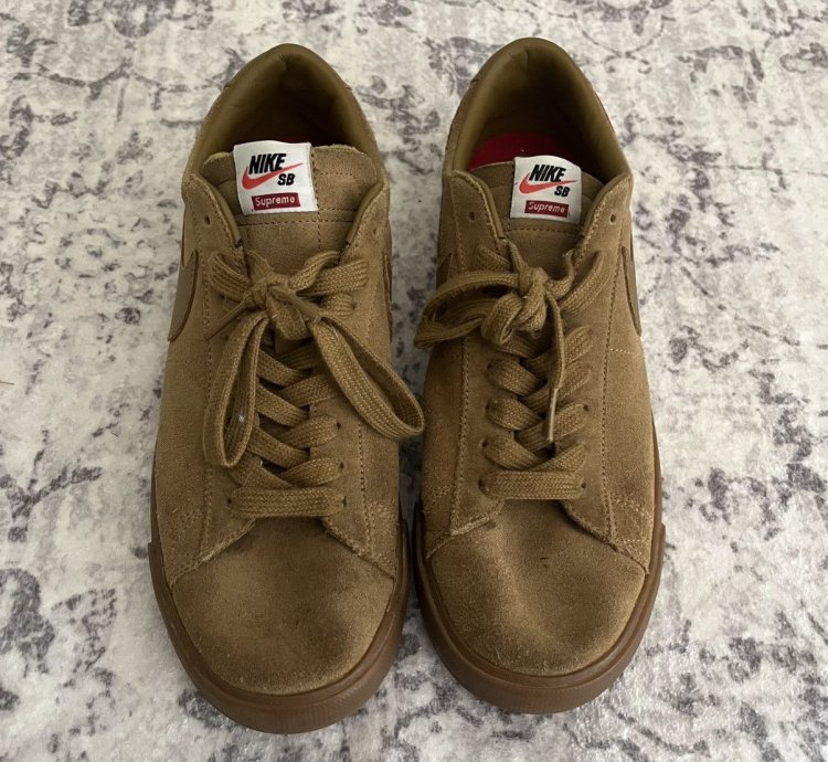 Supreme Nike Sb Ftw Blazer Low Gt Golden Beige 10