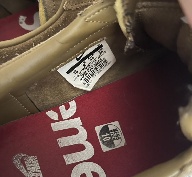 Supreme Nike Sb Ftw Blazer Low Gt Golden Beige 10