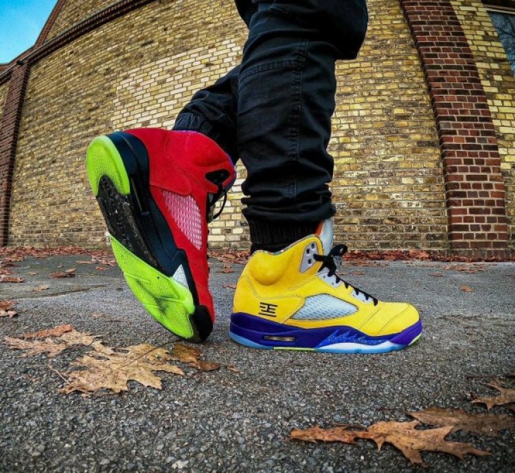 Nik E Air Jordan 5 Se What The Basketball Sneakers