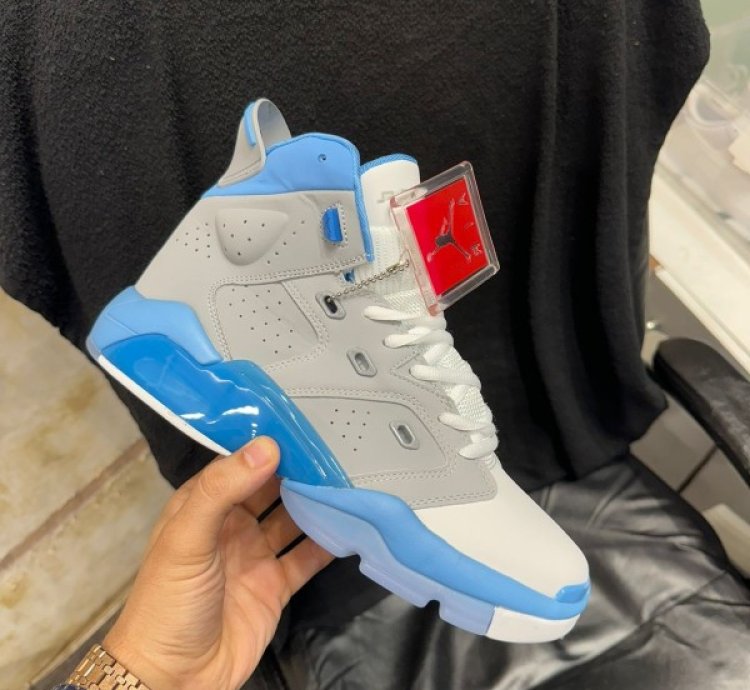 Nik E Air Jordan 6 17 23 Multi Total Blue Basketball Sneakers