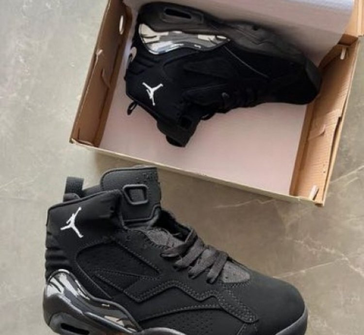 Nik E Air Jordan 6 Black Basketball Sneakers