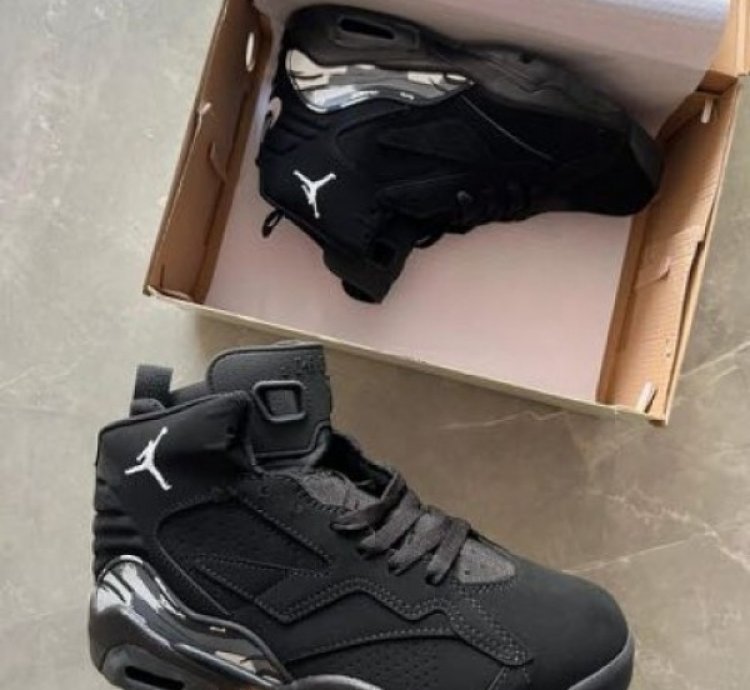 Nik E Air Jordan 6 Black Basketball Sneakers