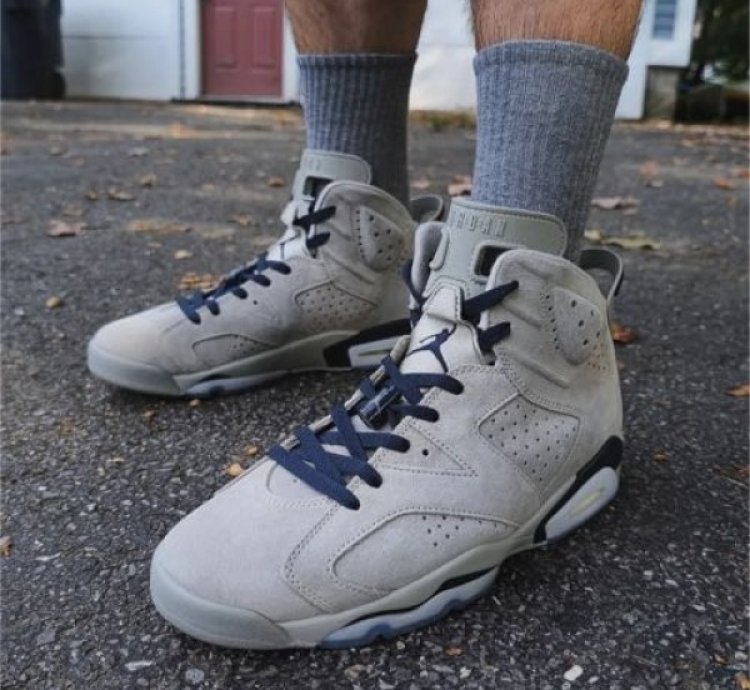 Nik E Air Jordan 6 Georgetown Basketball Sneakers