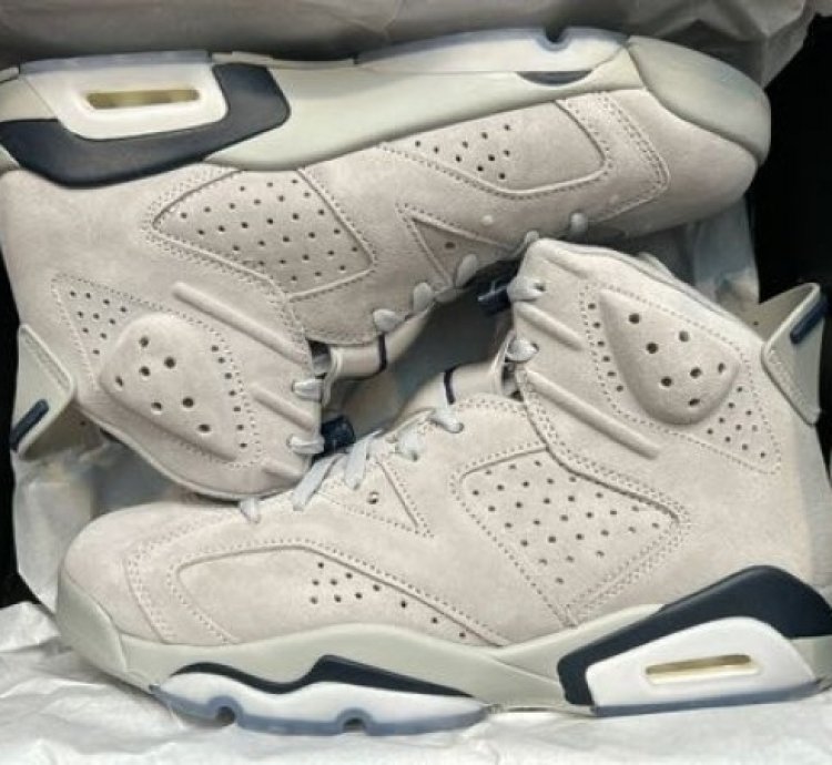 Nik E Air Jordan 6 Georgetown Basketball Sneakers