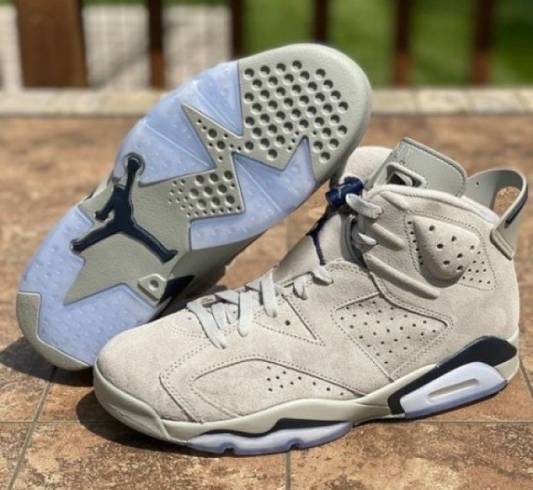 Nik E Air Jordan 6 Georgetown Basketball Sneakers