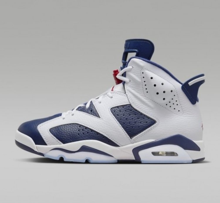 Nik E Air Jordan 6 Olymic White Navy 2024 Basketball Sneakers