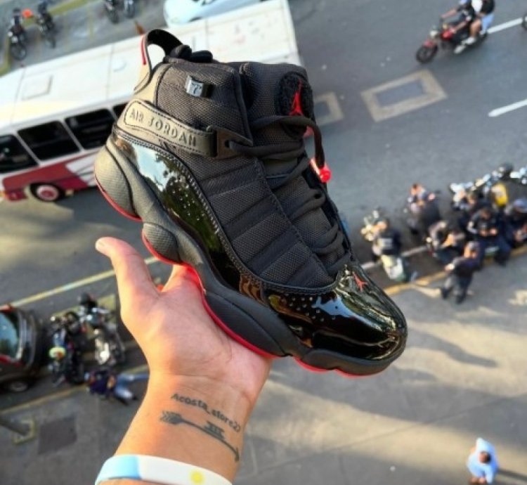 Nik E Air Jordan 6 Rings Black Infrared Bred Basketball Sneakers