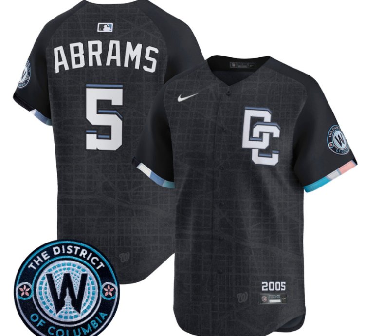 Cj Abrams Jersey 5 Washington Nationals 2025 City Connect Vapor Premier Limited Stitched Navy