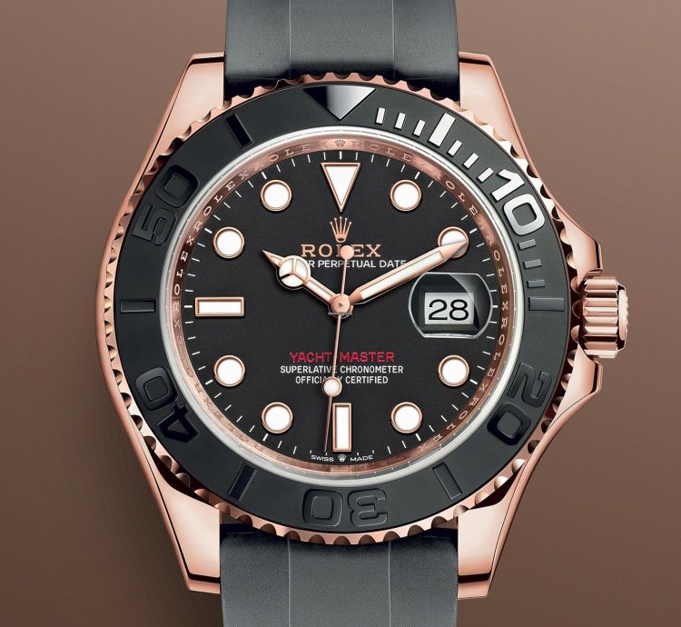 Rolex Yacht-master 40 New 2025 126655 Rose Gold Black Oysterflex