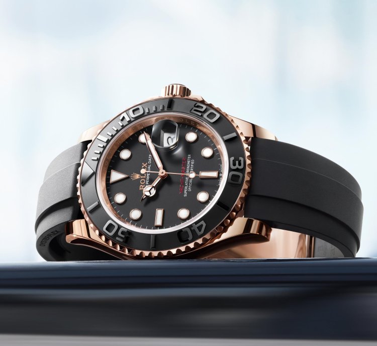 Rolex Yacht-master 40 New 2025 126655 Rose Gold Black Oysterflex