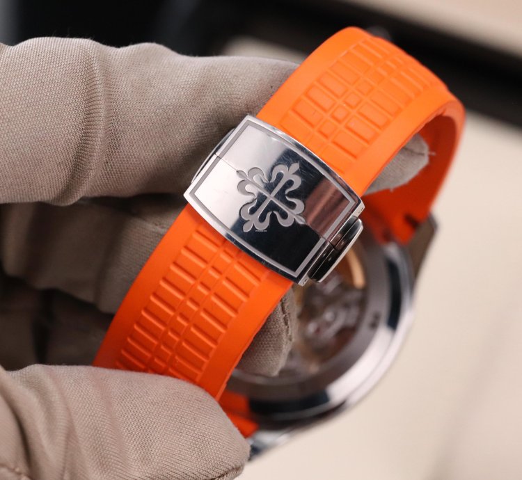 Patek Philippe Aquanaut Complete Set Mint 42mm Chrono Stainless Black Dial Orange 5968a 001