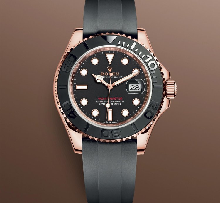 Rolex Yacht-master 40 New 2025 126655 Rose Gold Black Oysterflex