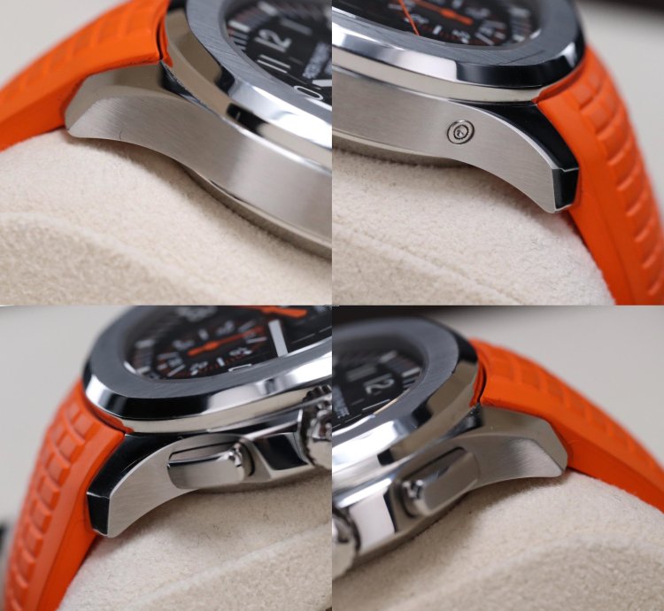 Patek Philippe Aquanaut Complete Set Mint 42mm Chrono Stainless Black Dial Orange 5968a 001
