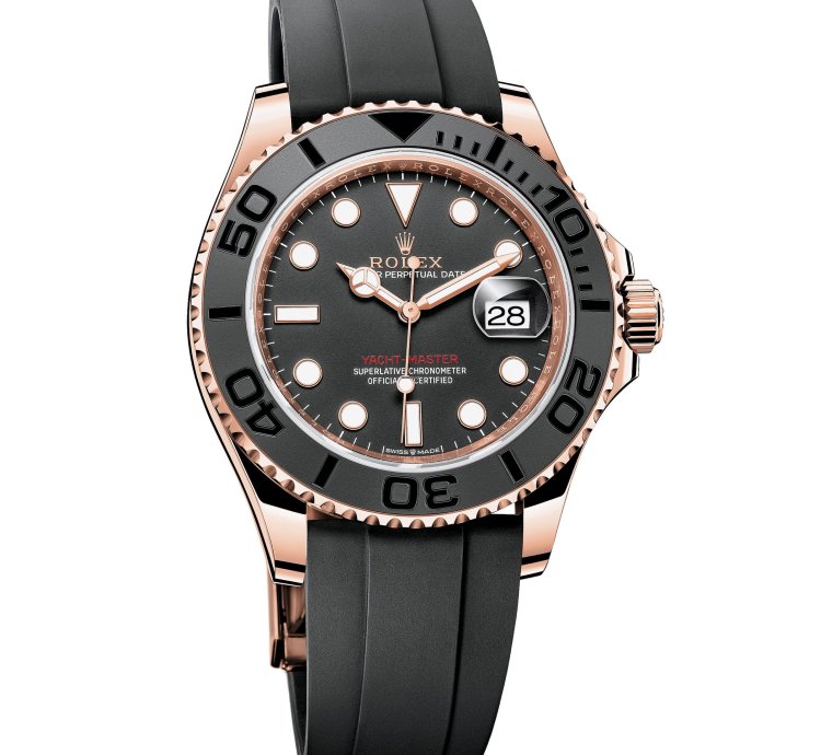 Rolex Yacht-master 40 New 2025 126655 Rose Gold Black Oysterflex