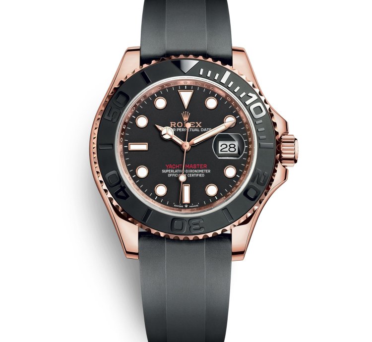 Rolex Yacht-master 40 New 2025 126655 Rose Gold Black Oysterflex