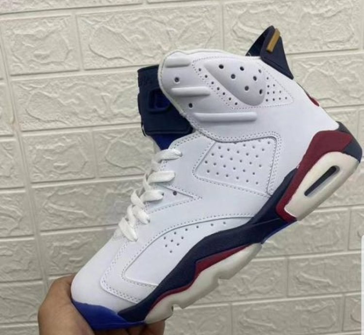Nik E Air Jordan 6 White Infrared Basketball Sneakers