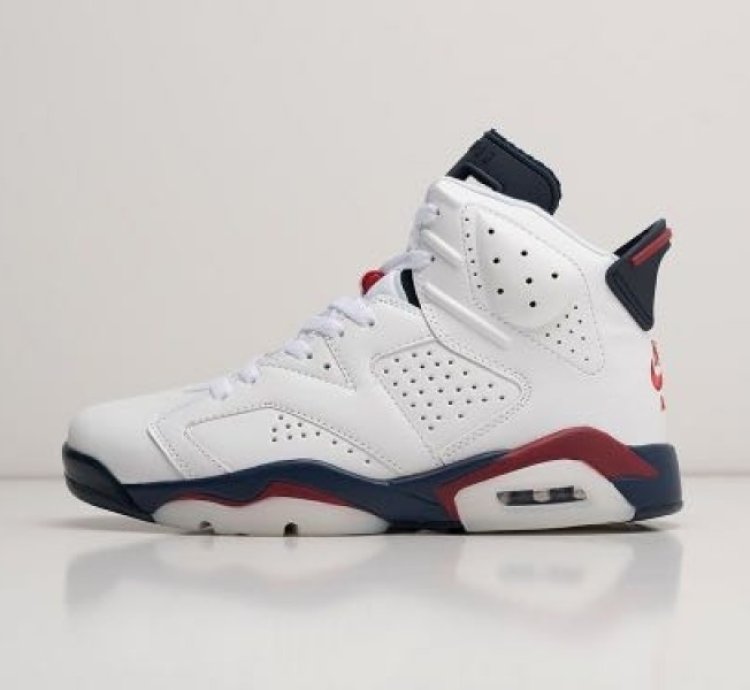 Nik E Air Jordan 6 White Infrared Basketball Sneakers