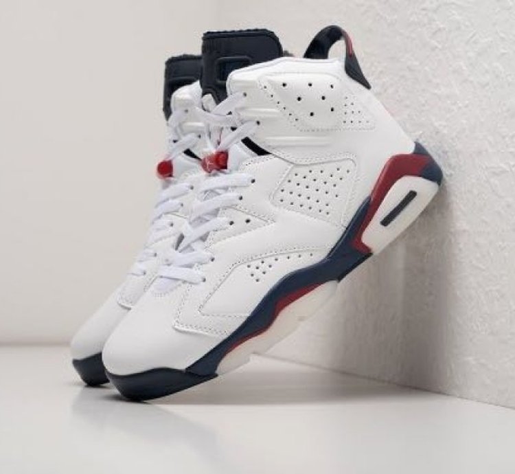 Nik E Air Jordan 6 White Infrared Basketball Sneakers