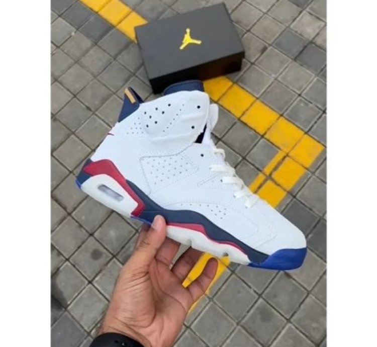 Nik E Air Jordan 6 White Infrared Basketball Sneakers