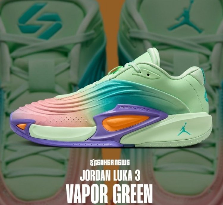 Nik E Air Jordan Luka 3 Vapor Green Basketball Sneakers