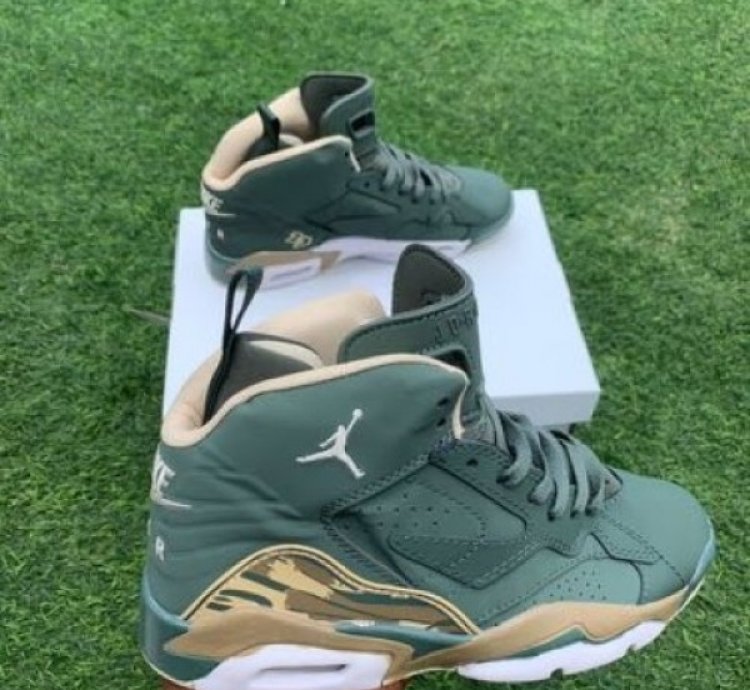 Nik E Air Jordan Mvp 6 Galactic Jade Basketball Sneakers