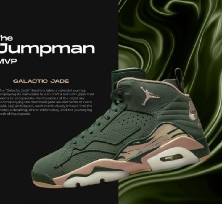 Nik E Air Jordan Mvp 6 Galactic Jade Basketball Sneakers