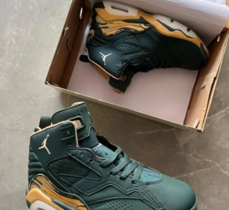 Nik E Air Jordan Mvp 6 Galactic Jade Basketball Sneakers
