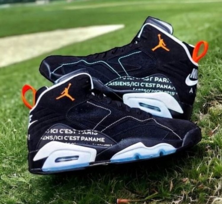 Nik E Air Jordan Mvp Black Magma X Paris Saint Germain Basketball Sneakers
