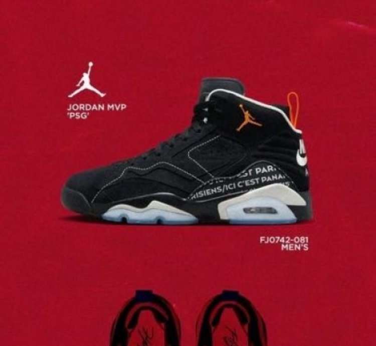 Nik E Air Jordan Mvp Black Magma X Paris Saint Germain Basketball Sneakers