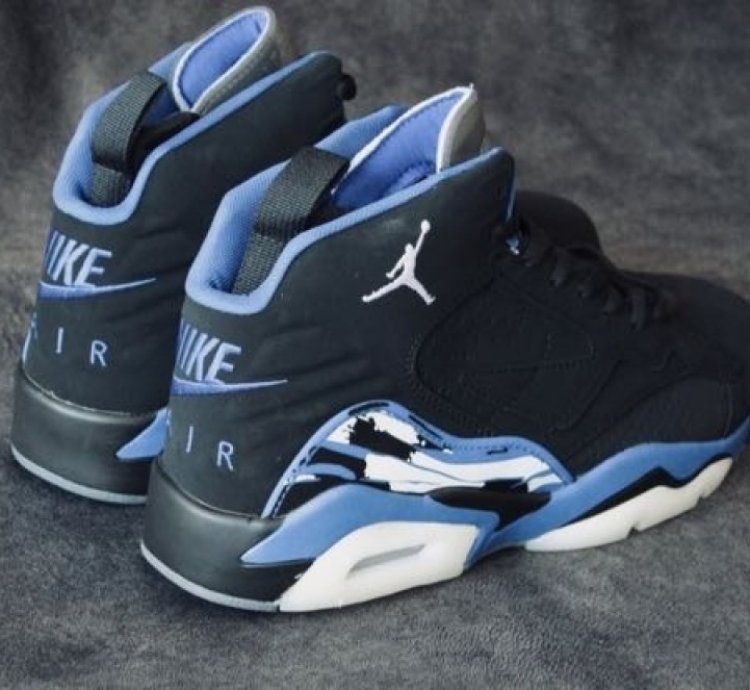 Nik E Air Jordan Mvp Black Royal Basketball Sneakers