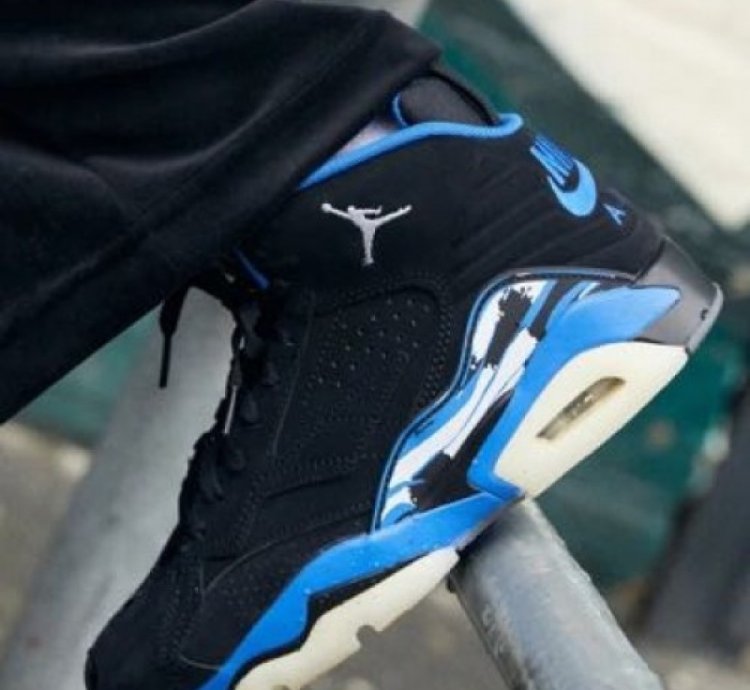 Nik E Air Jordan Mvp Black Royal Basketball Sneakers