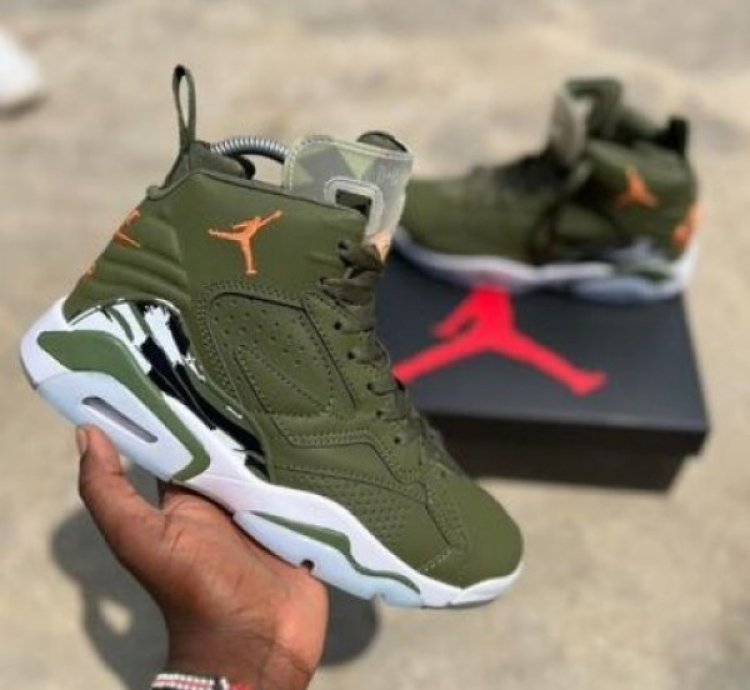 Nik E Air Jordan Mvp Gs Sky J Light Olive Basketball Sneakers